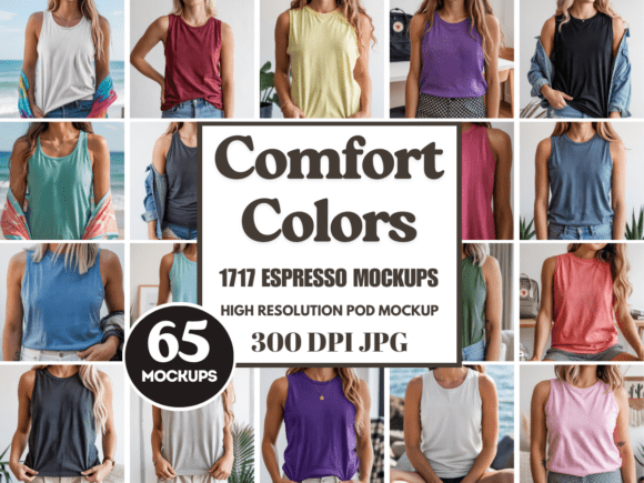 Download Comfort Colors 9360 Tank Top Mockups - Mockups Collection